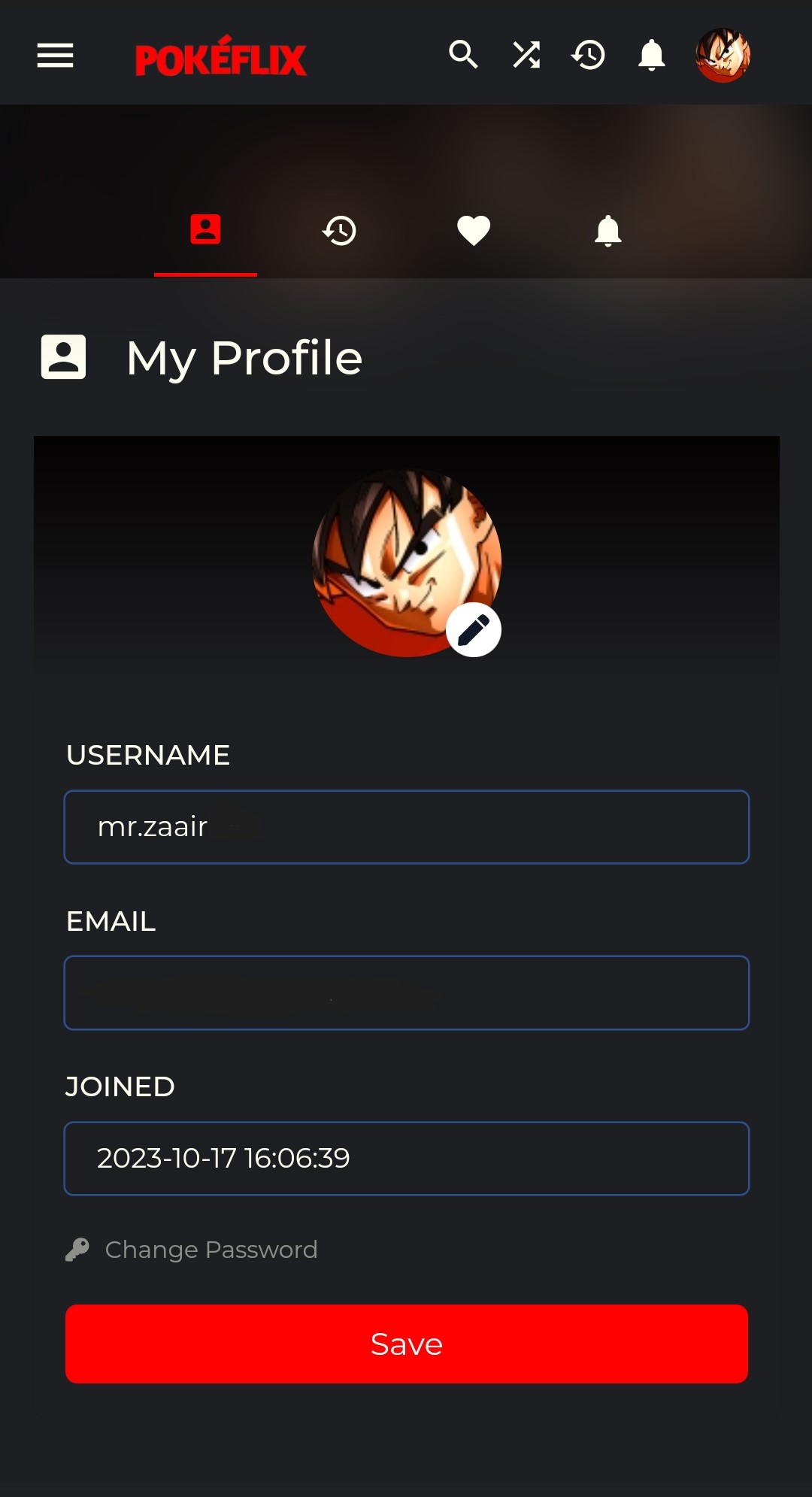 Customize profile